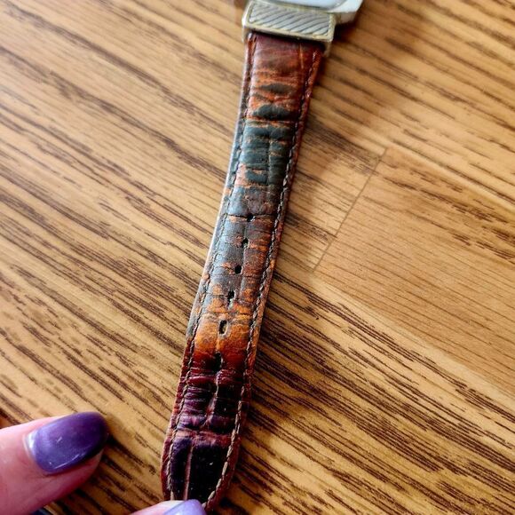 BRIGHTON "Chapelle" Vintage Silver And Leather Watch COASTAL COWGIRL - Picture 4 of 10